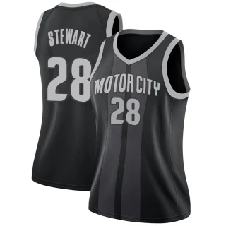 Women's Isaiah Stewart Detroit Pistons Black Swingman 2018/19 Jersey - City Edition