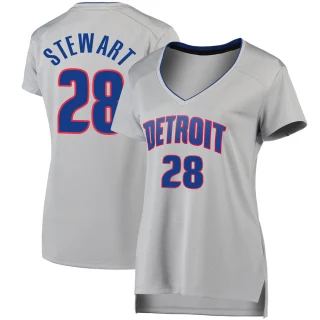 Women's Isaiah Stewart Detroit Pistons Fast Break Silver Jersey - Statement Edition