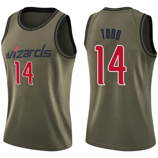 Women's Isaiah Todd Washington Wizards Green Swingman Salute to Service Jersey