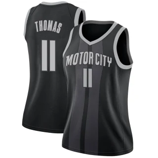 Women's Isiah Thomas Detroit Pistons Black Swingman 2018/19 Jersey - City Edition
