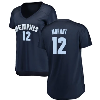 Women's Ja Morant Memphis Grizzlies Navy Fast Break Jersey - Icon Edition