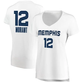 Women's Ja Morant Memphis Grizzlies White Fast Break Jersey - Association Edition
