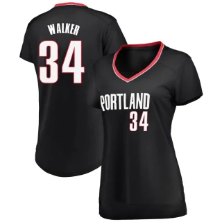 Women's Jabari Walker Portland Trail Blazers Black Fast Break Jersey - Icon Edition