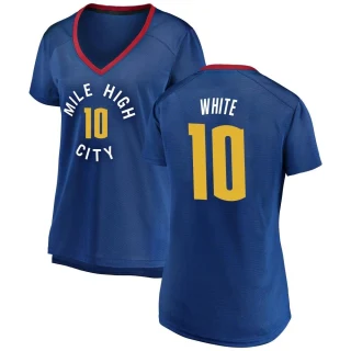 Women's Jack White Denver Nuggets Blue Fast Break 2018/19 Jersey - Statement Edition