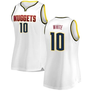 Women's Jack White Denver Nuggets White Fast Break 2018/19 Jersey - Association Edition