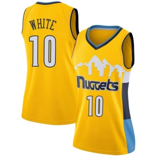 Women's Jack White Denver Nuggets White Swingman Yellow Jersey - Statement Edition