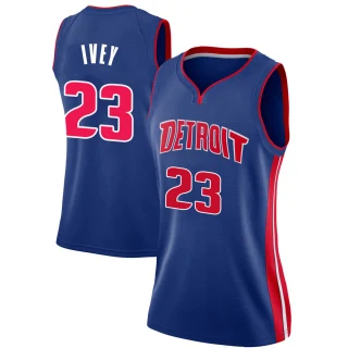 Women's Jaden Ivey Detroit Pistons Blue Swingman Jersey - Icon Edition