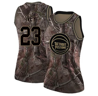 Women's Jaden Ivey Detroit Pistons Camo Swingman Realtree Collection Jersey
