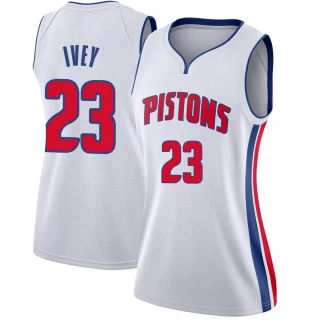Women's Jaden Ivey Detroit Pistons White Swingman Jersey - Association Edition