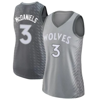 Women's Jaden McDaniels Minnesota Timberwolves Swingman Silver Jersey - City Edition