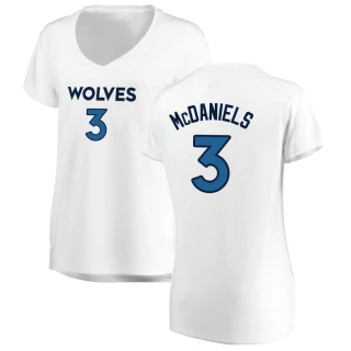 Women's Jaden McDaniels Minnesota Timberwolves White Fast Break Jersey - Association Edition