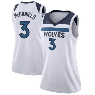 Women's Jaden McDaniels Minnesota Timberwolves White Swingman Jersey - Association Edition
