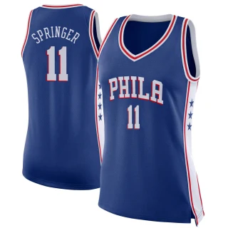 Women's Jaden Springer Philadelphia 76ers Blue Swingman Jersey - Icon Edition