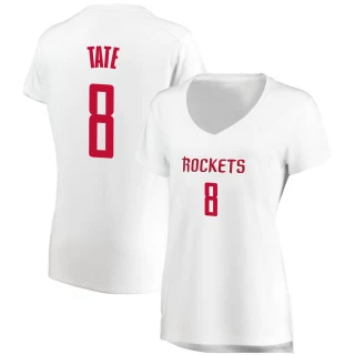 Women's Jae'Sean Tate Houston Rockets White Fast Break Jersey - Association Edition
