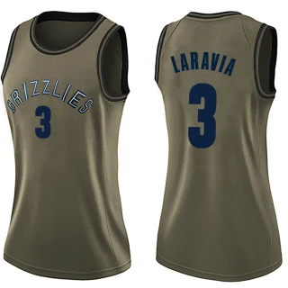 Women's Jake LaRavia Memphis Grizzlies Green Swingman Salute to Service Jersey