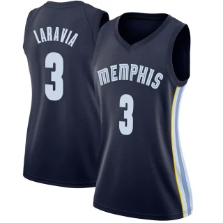 Women's Jake LaRavia Memphis Grizzlies Navy Swingman Jersey - Icon Edition