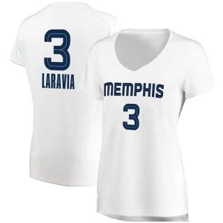 Women's Jake LaRavia Memphis Grizzlies White Fast Break Jersey - Association Edition