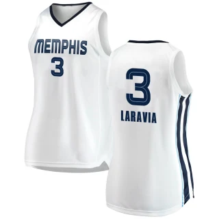 Women's Jake LaRavia Memphis Grizzlies White Swingman 2018/19 Jersey - Association Edition