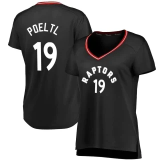 Women's Jakob Poeltl Toronto Raptors Black Fast Break Jersey - Iconic Edition