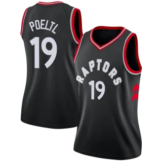 Women's Jakob Poeltl Toronto Raptors Black Swingman Jersey - Statement Edition