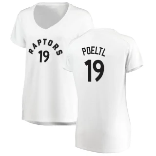 Women's Jakob Poeltl Toronto Raptors White Fast Break Jersey - Association Edition