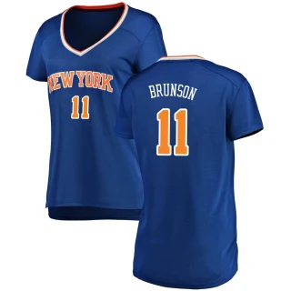 Women's Jalen Brunson New York Knicks Blue Fast Break Jersey - Icon Edition