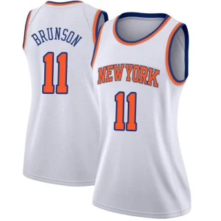 Women's Jalen Brunson New York Knicks White Swingman Jersey - Association Edition