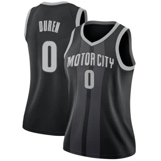 Women's Jalen Duren Detroit Pistons Black Swingman 2018/19 Jersey - City Edition