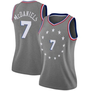 Women's Jalen McDaniels Philadelphia 76ers Gray Swingman 2018/19 Jersey - City Edition