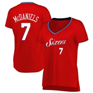 Women's Jalen McDaniels Philadelphia 76ers Red Fast Break Jersey - Statement Edition