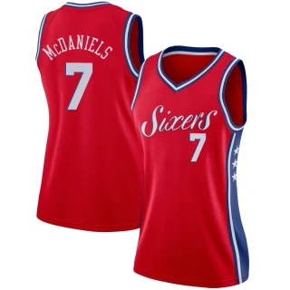 Women's Jalen McDaniels Philadelphia 76ers Red Swingman Jersey - Statement Edition