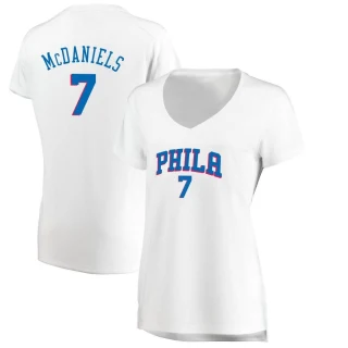 Women's Jalen McDaniels Philadelphia 76ers White Fast Break Jersey - Association Edition