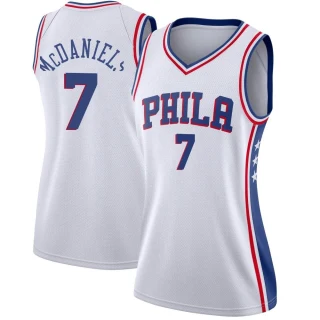 Women's Jalen McDaniels Philadelphia 76ers White Swingman Jersey - Association Edition