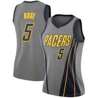 Women's Jalen Rose Indiana Pacers Gray Swingman 2018/19 Jersey - City Edition