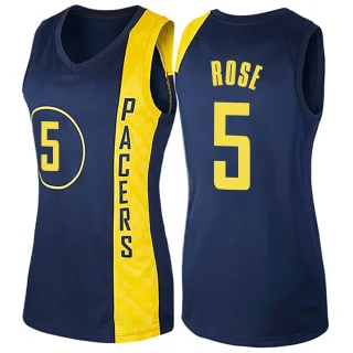Women's Jalen Rose Indiana Pacers Navy Blue Swingman Jersey - City Edition