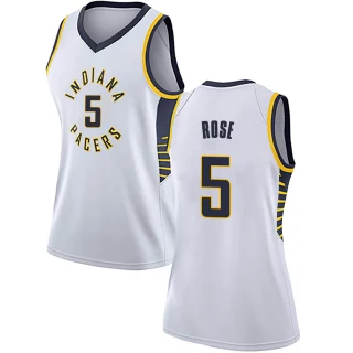Women's Jalen Rose Indiana Pacers White Swingman Jersey - Association Edition