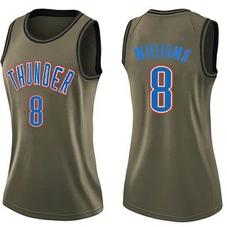 Women's Jalen Williams Oklahoma City Thunder Green Swingman Salute to Service Jersey