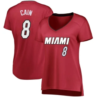 Women's Jamal Cain Miami Heat Fast Break Wine Jersey - Statement Edition
