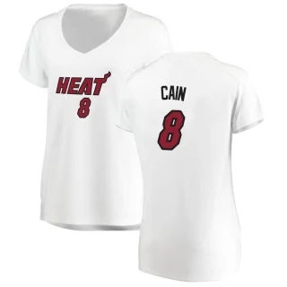Women's Jamal Cain Miami Heat White Fast Break Jersey - Association Edition