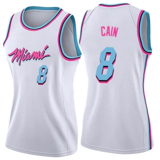 Women's Jamal Cain Miami Heat White Swingman Jersey - City Edition