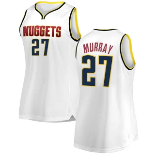 Women's Jamal Murray Denver Nuggets White Fast Break 2018/19 Jersey - Association Edition