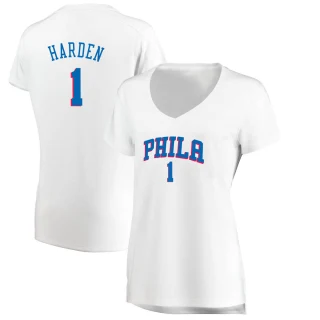 Women's James Harden Philadelphia 76ers White Fast Break Jersey - Association Edition