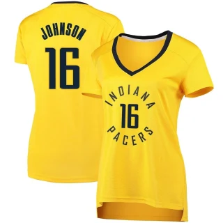 Women's James Johnson Indiana Pacers Gold Fast Break Jersey - Statement Edition