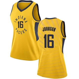 Women's James Johnson Indiana Pacers Gold Swingman Jersey - Statement Edition