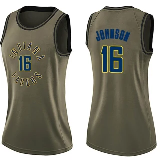 Women's James Johnson Indiana Pacers Green Swingman Salute to Service Jersey