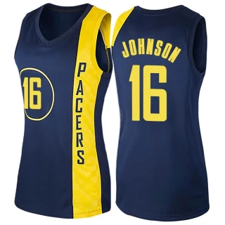 Women's James Johnson Indiana Pacers Navy Blue Swingman Jersey - City Edition