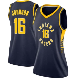 Women's James Johnson Indiana Pacers Navy Swingman Jersey - Icon Edition