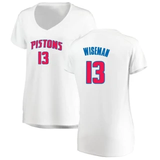 Women's James Wiseman Detroit Pistons White Fast Break Jersey - Association Edition