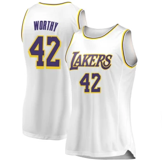Women's James Worthy Los Angeles Lakers White Swingman 2018/19 Jersey - Association Edition