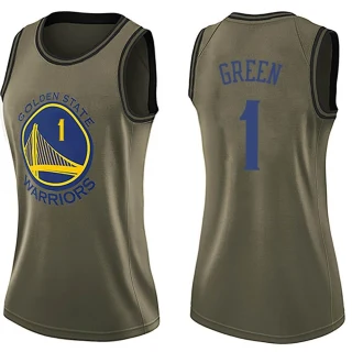 Women's JaMychal Green Golden State Warriors Gold Swingman Green Salute to Service Jersey